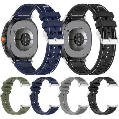 Techsuit W051 Armband für Samsung Galaxy Watch 8 Classic / Watch8 44mm / Watch 8 40mm, Schwarz