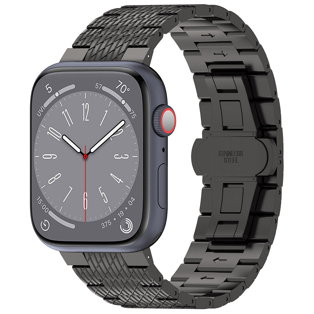 Techsuit W052 Armband für Apple Watch 42mm / 41mm / 40mm / 38mm Serie, Schwarz