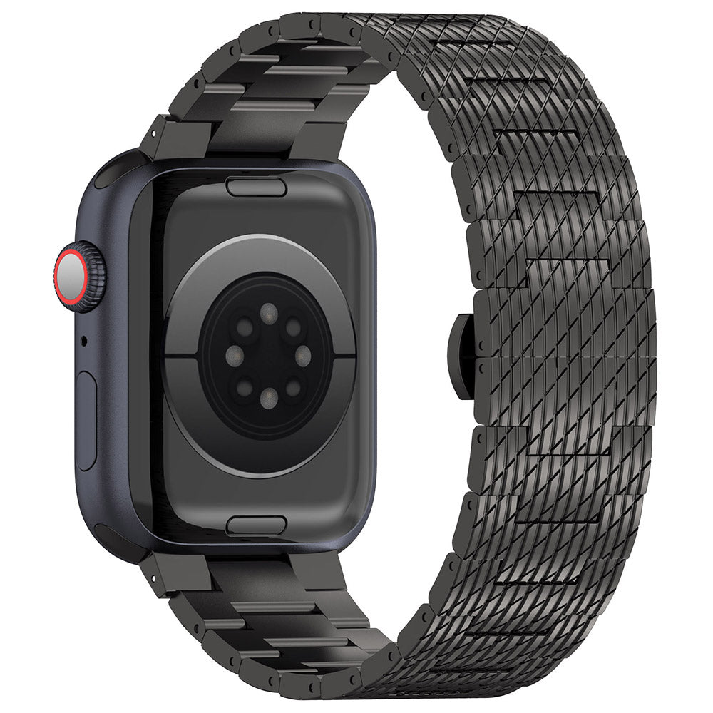Techsuit W052 Armband für Apple Watch 42mm / 41mm / 40mm / 38mm Serie, Schwarz
