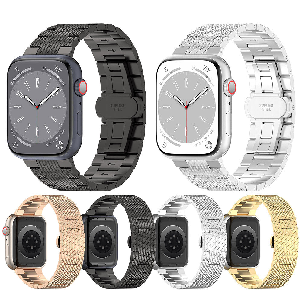 Techsuit W052 Armband für Apple Watch 49mm / 46mm / 45mm / 44mm / 42mm Serie, Silberfarben