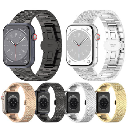 Techsuit W052 Armband für Apple Watch 49mm / 46mm / 45mm / 44mm / 42mm Serie, Silberfarben