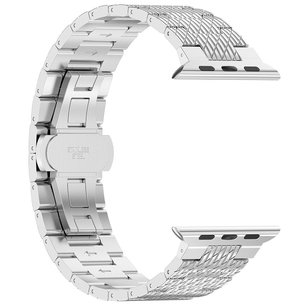 Techsuit W052 Armband für Apple Watch 49mm / 46mm / 45mm / 44mm / 42mm Serie, Silberfarben