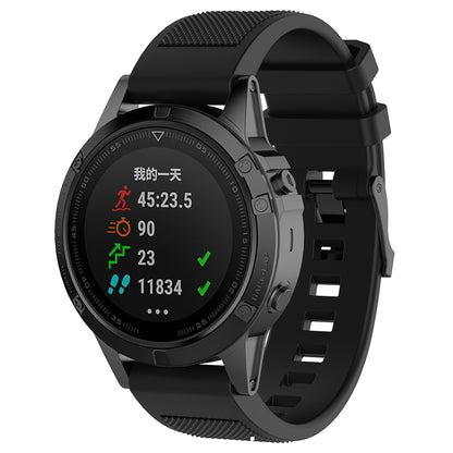 Techsuit W058 Armband für Garmin Instinct / Approach / Fenix Watch Series, 20mm, Schwarz