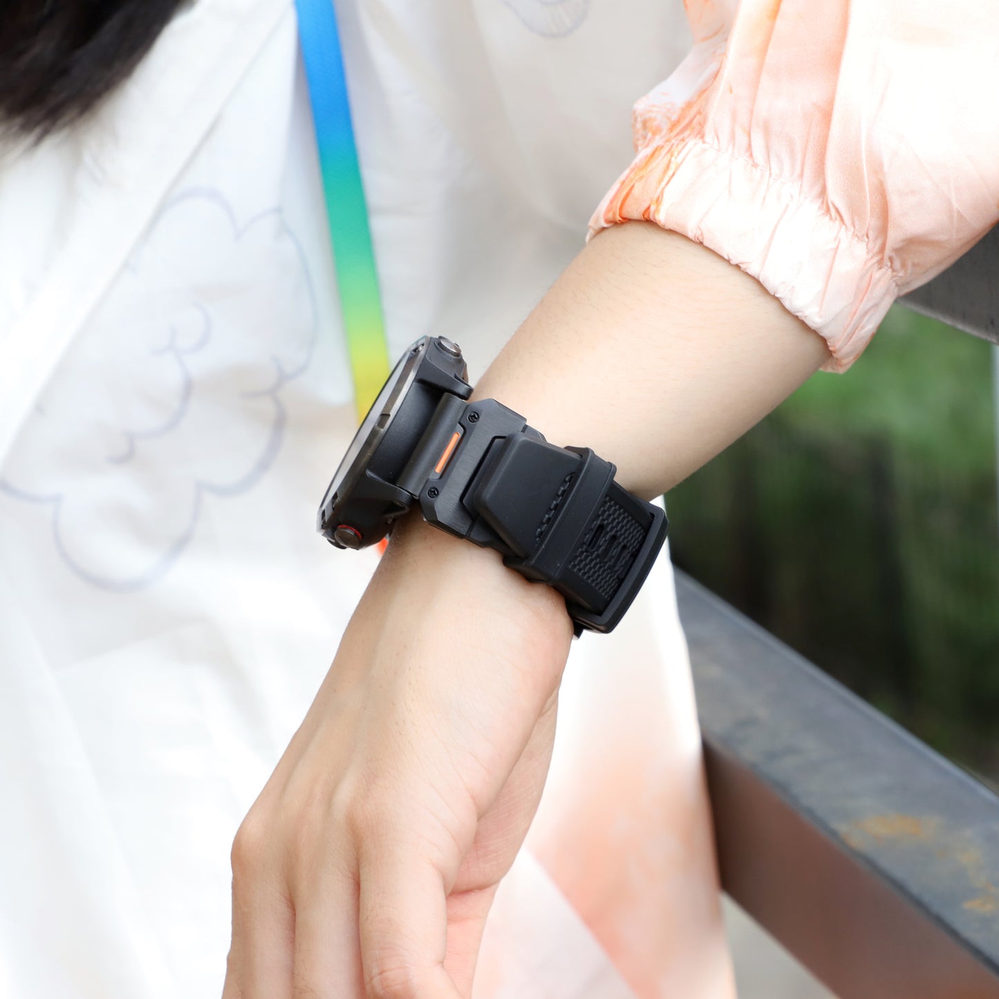 Techsuit W068 Armband für Garmin Watch Fenix Series, 26mm, Schwarzgrün