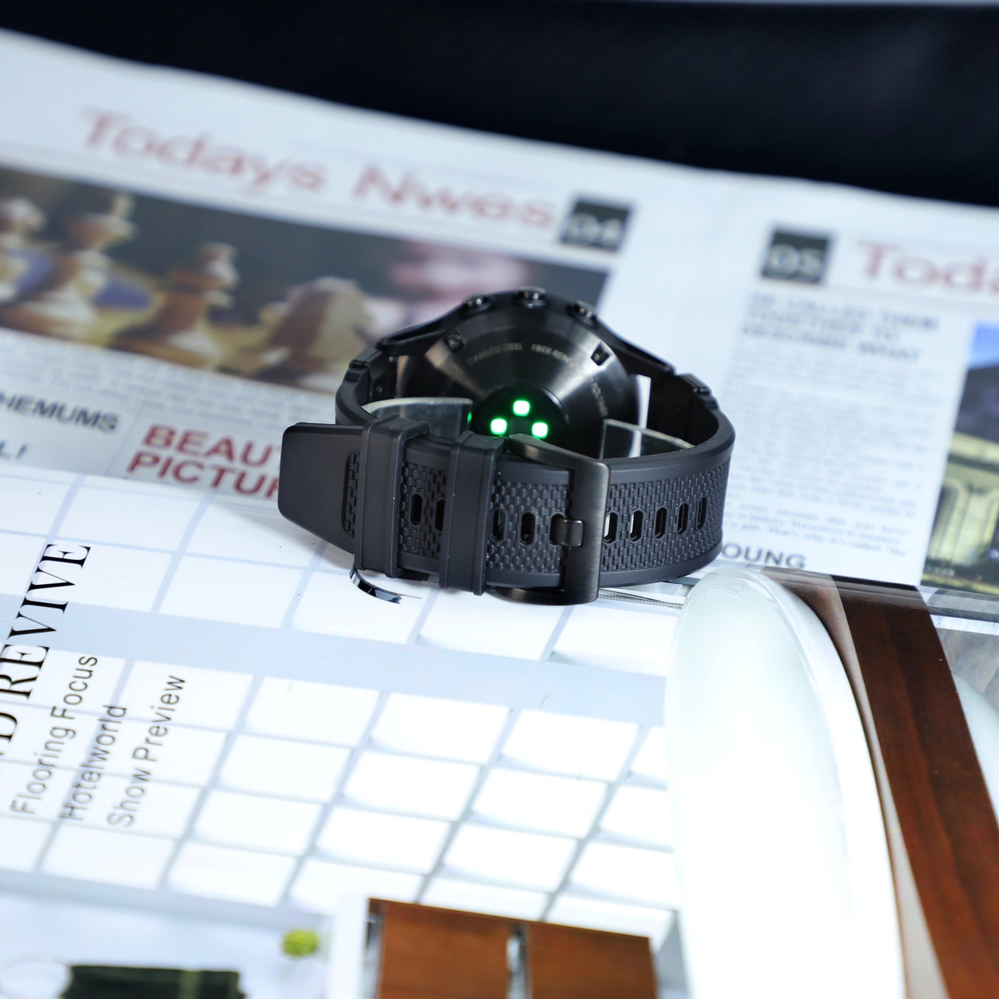 Techsuit W068 Armband für Garmin Watch Fenix Series, 26mm, Schwarzgrün