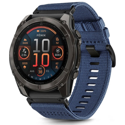 Techsuit W070 Armband für Garmin Watch Fenix / Forerunner / Approach Series, 22mm, Marineblau