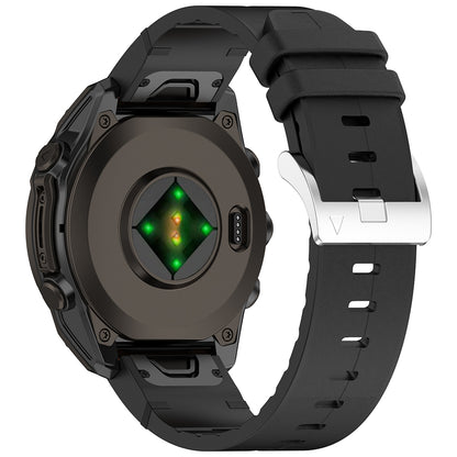 Techsuit W071 Armband für Garmin Watch Fenix / Forerunner Serie, 22mm, Schwarz