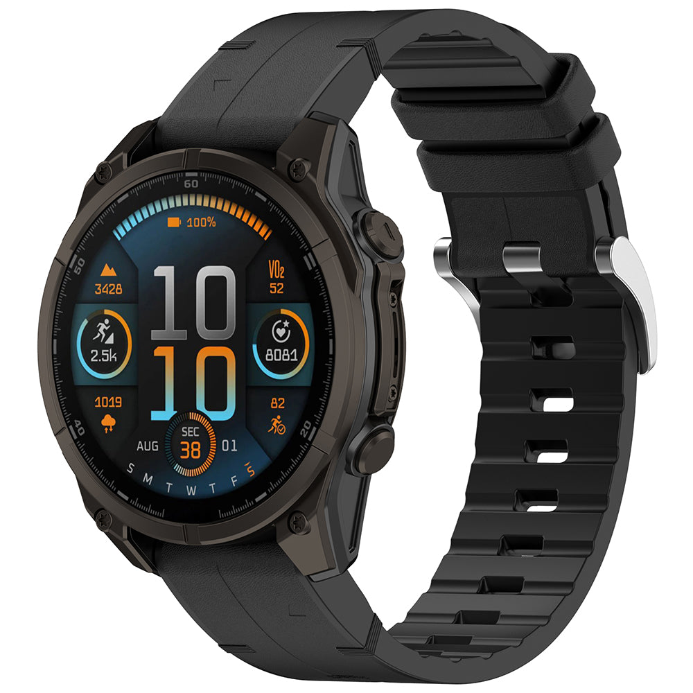Techsuit W071 Armband für Garmin Watch Fenix Serie, 26mm, Schwarz