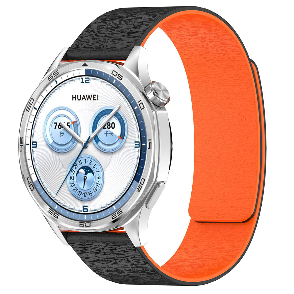 Techsuit W074 Armband für Samsung Galaxy Watch Series, 20mm, Schwarz Orange