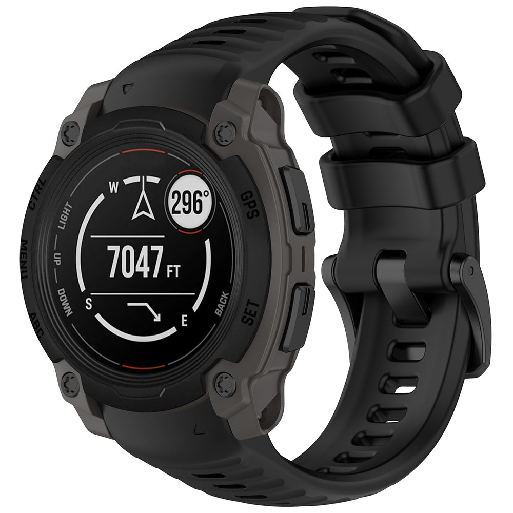 Techsuit W076 Armband für Garmin Instinct E 45mm, Schwarz