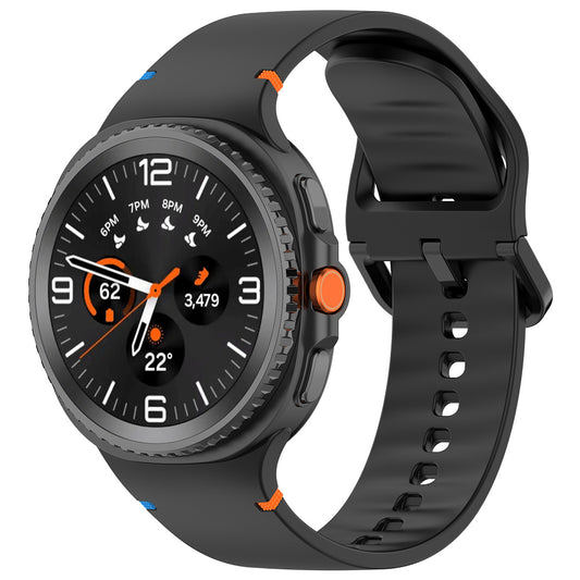 Techsuit W079 Armband für Samsung Galaxy Watch 8 Classic / Watch8 44mm / Watch 8 40mm, Schwarz