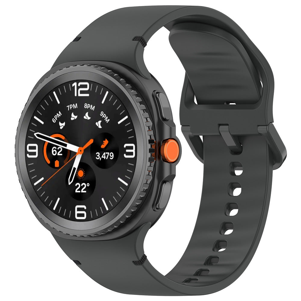 Techsuit W079 Armband für Samsung Galaxy Watch 8 Classic / Watch8 44mm / Watch 8 40mm, Graphitschwarz