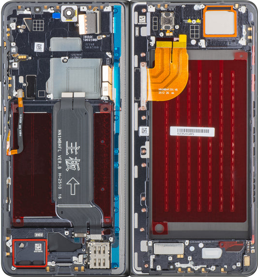 Display mit Touchscreen Honor Magic V5, mit Rahmen, Sub Inner, Schwarz, Service Pack 0235AQBS