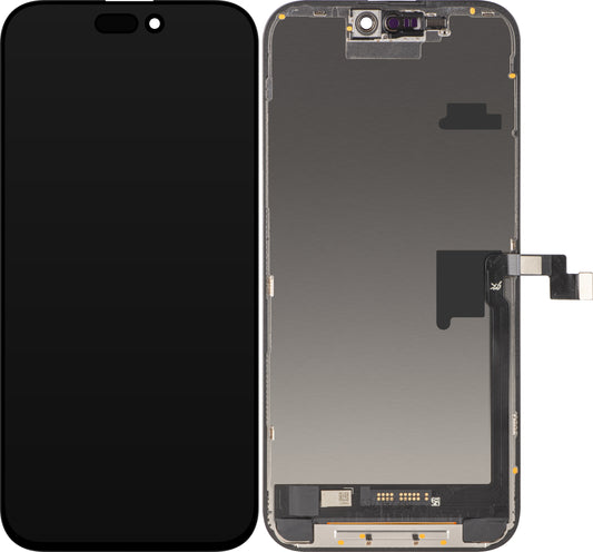 Display mit Touchscreen JK für Apple iPhone 16 Pro Max, mit Rahmen, LCD In-Cell IC Movable Version, Schwarz