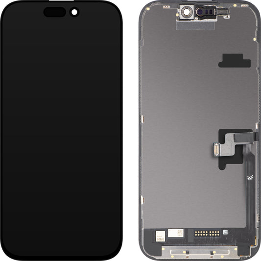 JK Touchscreen-Display für Apple iPhone 16 Pro, mit Rahmen, LCD In-Cell IC Movable Version, Schwarz
