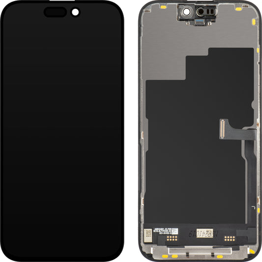 Display mit Touchscreen JK für Apple iPhone 15 Pro, mit Rahmen, LCD In-Cell IC Movable Version, Schwarz