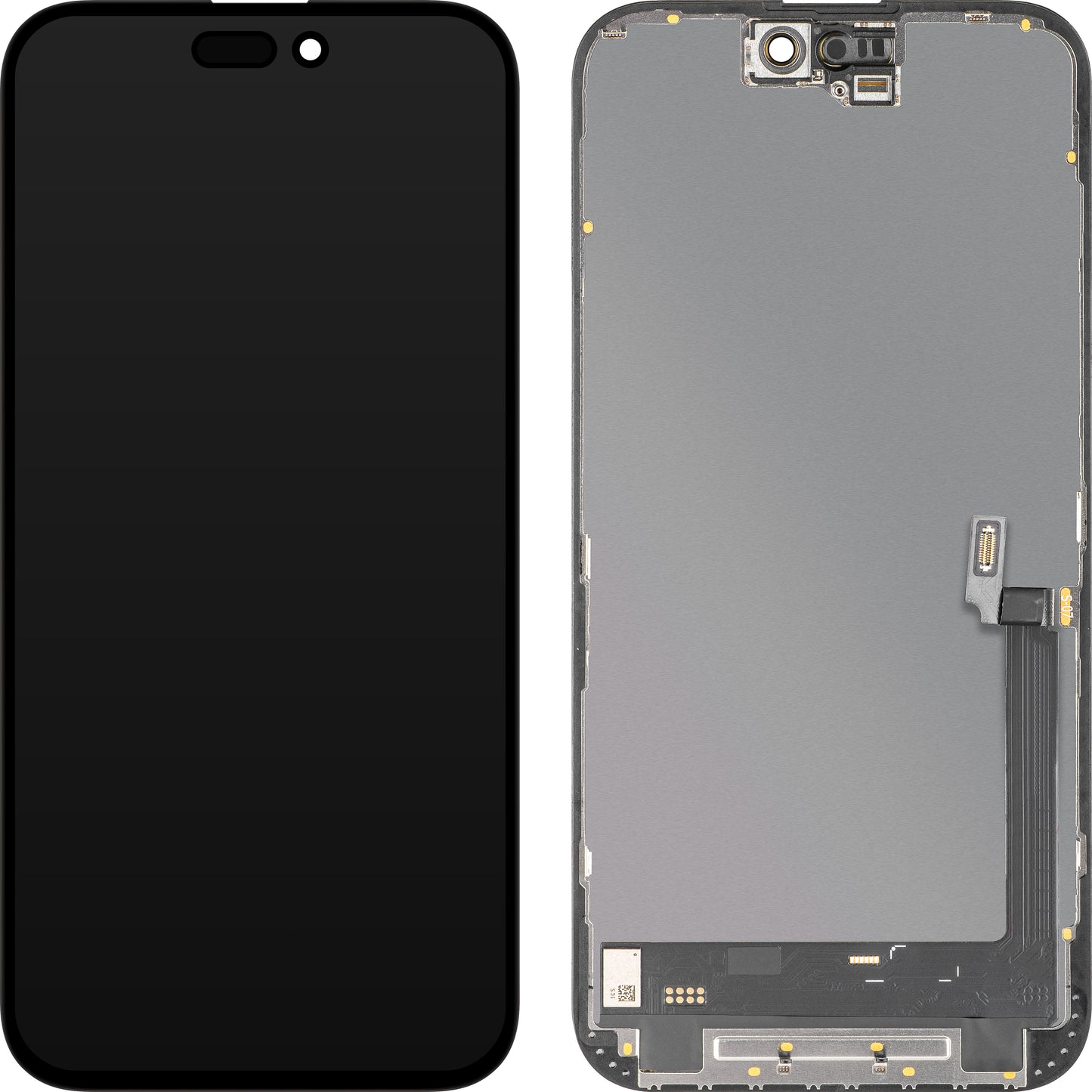 Display mit Touchscreen MP kompatibel mit Apple iPhone 16 Plus, mit Rahmen, Soft OLED IC Movable FHD Version, Schwarz