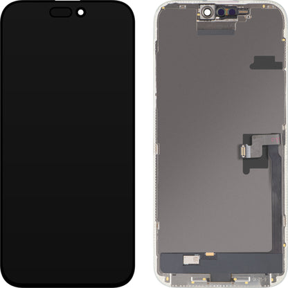 Display mit MP Touchscreen kompatibel mit Apple iPhone 16 Pro Max, mit Rahmen, OLED FHD IC Movable Version, Schwarz