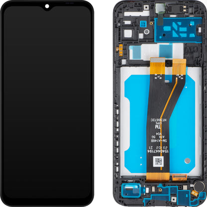 Display mit Touchscreen MP kompatibel mit Samsung Galaxy A14 5G A146, mit Rahmen, Nicht-Europa-Version, Schwarz