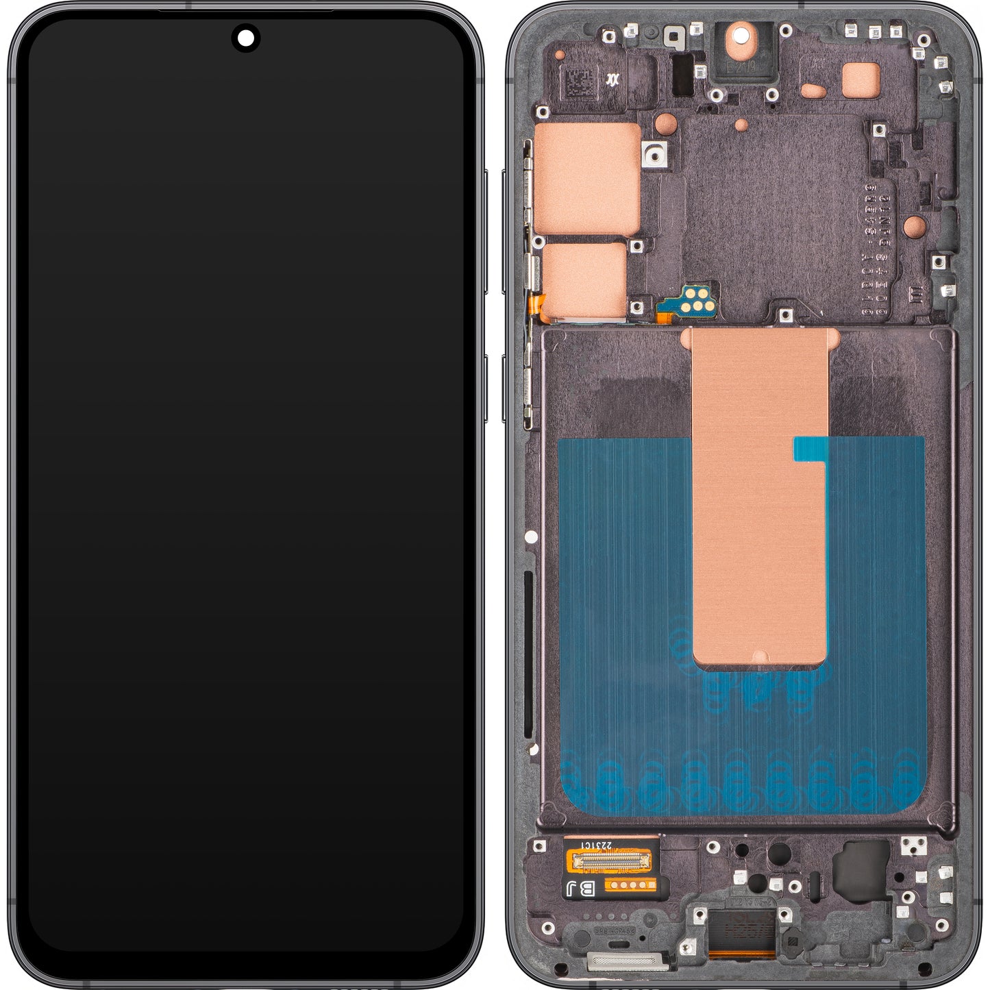 Display mit Touchscreen MP kompatibel mit Samsung Galaxy S23+ S916, mit Rahmen, Schwarz