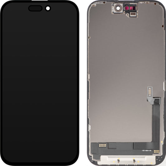 MP Touchscreen Display compatible with Apple iPhone 16, with Frame, OLED FHD Diagnostic Version, Black