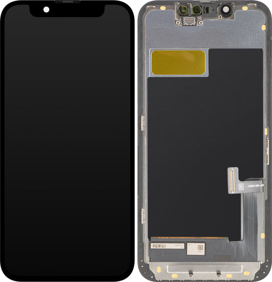 MP Touchscreen Display compatible with Apple iPhone 13 mini, with Frame, OLED FHD Movable IC Version, Black