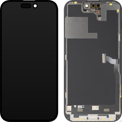 MP Touchscreen Display compatible with Apple iPhone 14 Pro, with Frame, Premium Soft OLED FHD 120Hz Diagnostic Version, Black