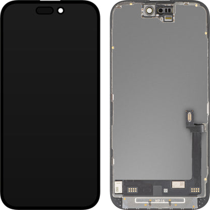 MP Touchscreen Display compatible with Apple iPhone 16, with Frame, Premium Soft OLED FHD Diagnostic Version, Black