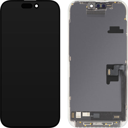 MP Touchscreen-Display kompatibel mit Apple iPhone 16 Pro, mit Rahmen, Soft-Version OLED FHD 120Hz Diagnostik, Schwarz