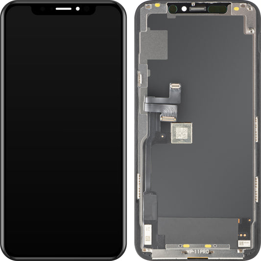 MP Touchscreen Display compatible with Apple iPhone 11 Pro, with Frame, OLED FHD IC Movable Version, Black