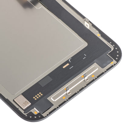 Display mit Touchscreen MP kompatibel mit Apple iPhone 16 Plus, mit Rahmen, Soft OLED IC Movable FHD Version, Schwarz
