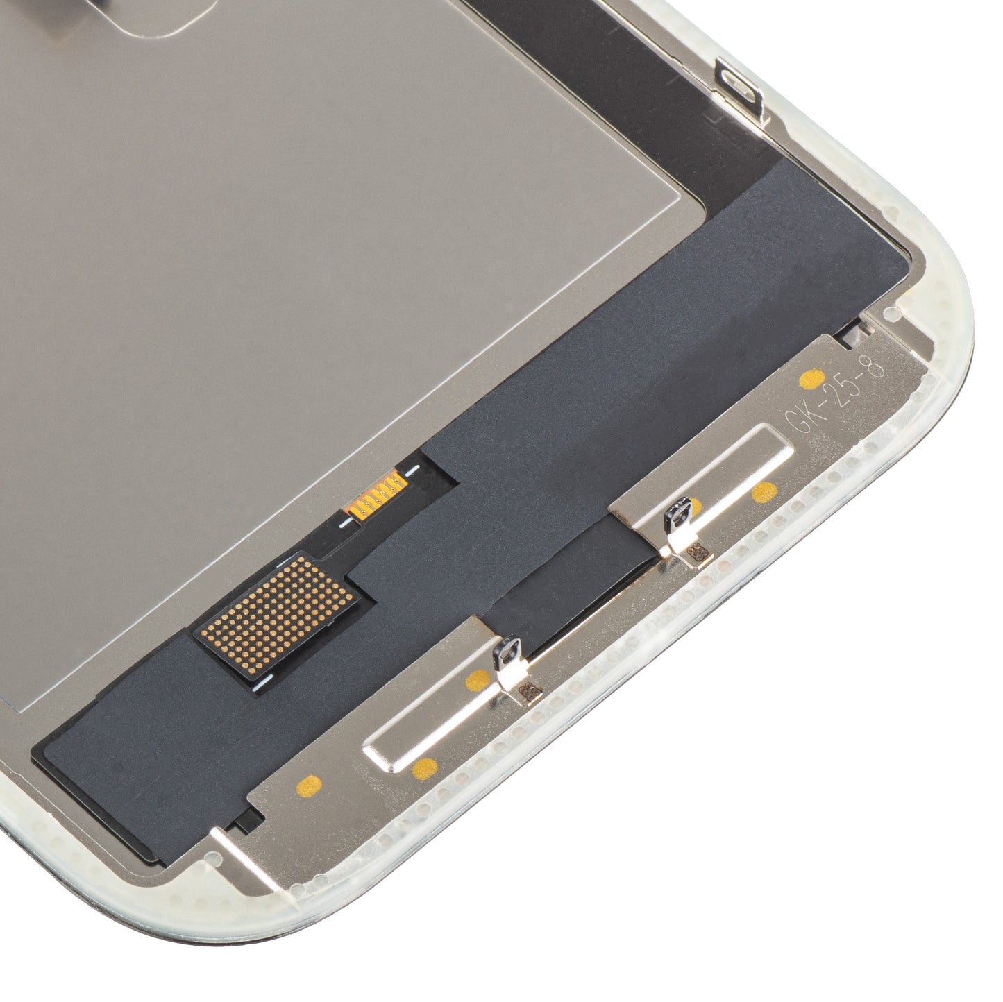Display mit MP Touchscreen kompatibel mit Apple iPhone 16 Pro, mit Rahmen, OLED FHD IC Movable Version, Schwarz