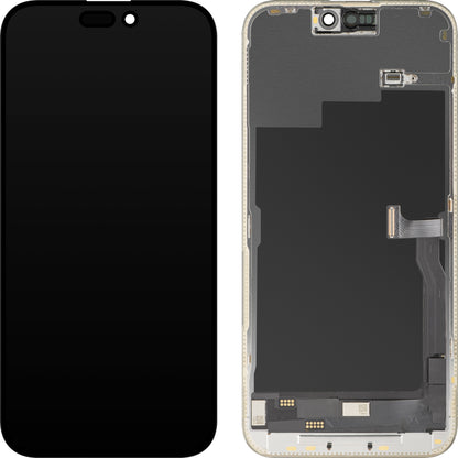 MP Touchscreen-Display kompatibel mit Apple iPhone 15 Pro Max, mit Rahmen, OLED FHD Diagnostic Version, Schwarz, Wiederverpackt