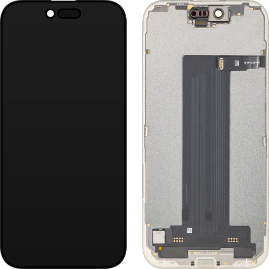 MP Touchscreen-Display kompatibel mit Apple iPhone 17 Air, mit Rahmen, Soft-Version OLED FHD 120Hz Diagnostik, Schwarz