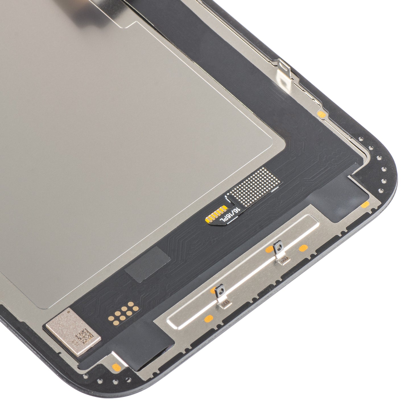 Display mit Touchscreen MP kompatibel mit Apple iPhone 16 Plus, mit Rahmen, Soft OLED IC Movable FHD Version, Schwarz