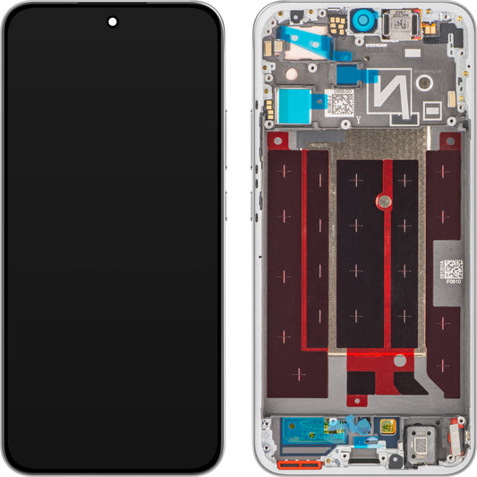 Display mit Touchscreen Oppo Reno14, mit Rahmen, Weiß (Brilliant White), Service Pack 621029000603