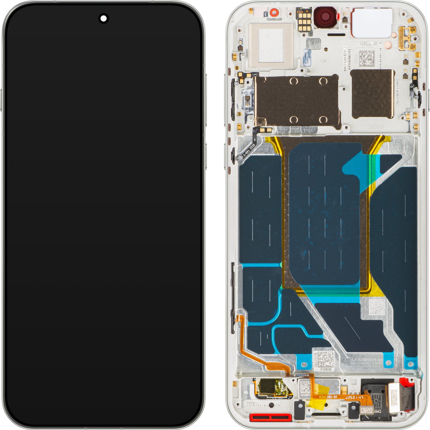 Display mit Touchscreen Oppo Find X9 Pro, mit Rahmen, Weiß (Silk White), Service Pack 621029000721