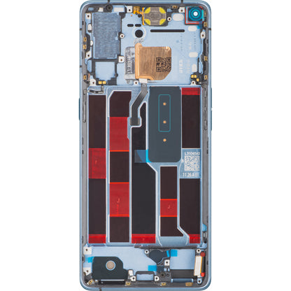 Display / Touchscreen für Oppo Reno4 Pro 5G | mit Rahmen | Blau (Galactic Blue) | Service Pack