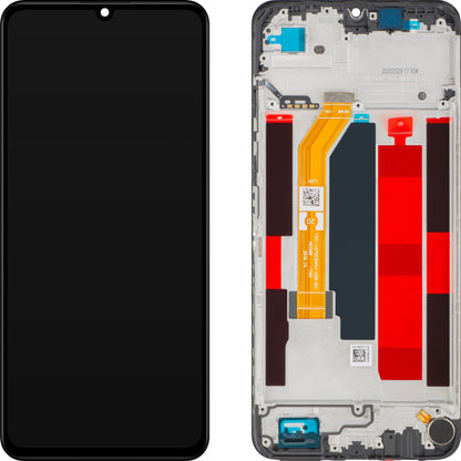 Realme Note 70T Display with Touchscreen, with Frame, Black (Obsidian Black), Service Pack 621029000609