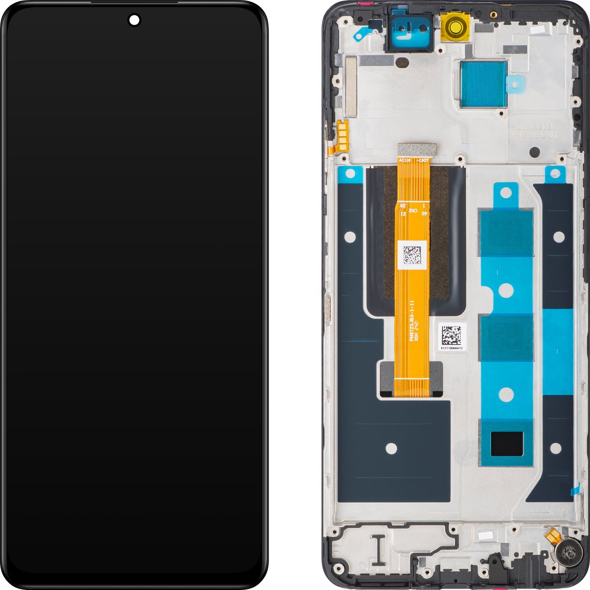 Touchscreen-Display Realme 12, mit Rahmen, Schwarz, Swap 621029000184
