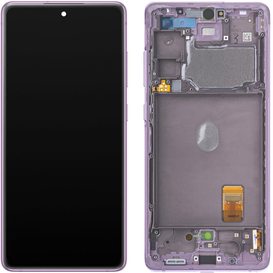 Display mit Touchscreen für Samsung Galaxy S20 FE G780, mit Rahmen, Violett, Swap GH82-24219C