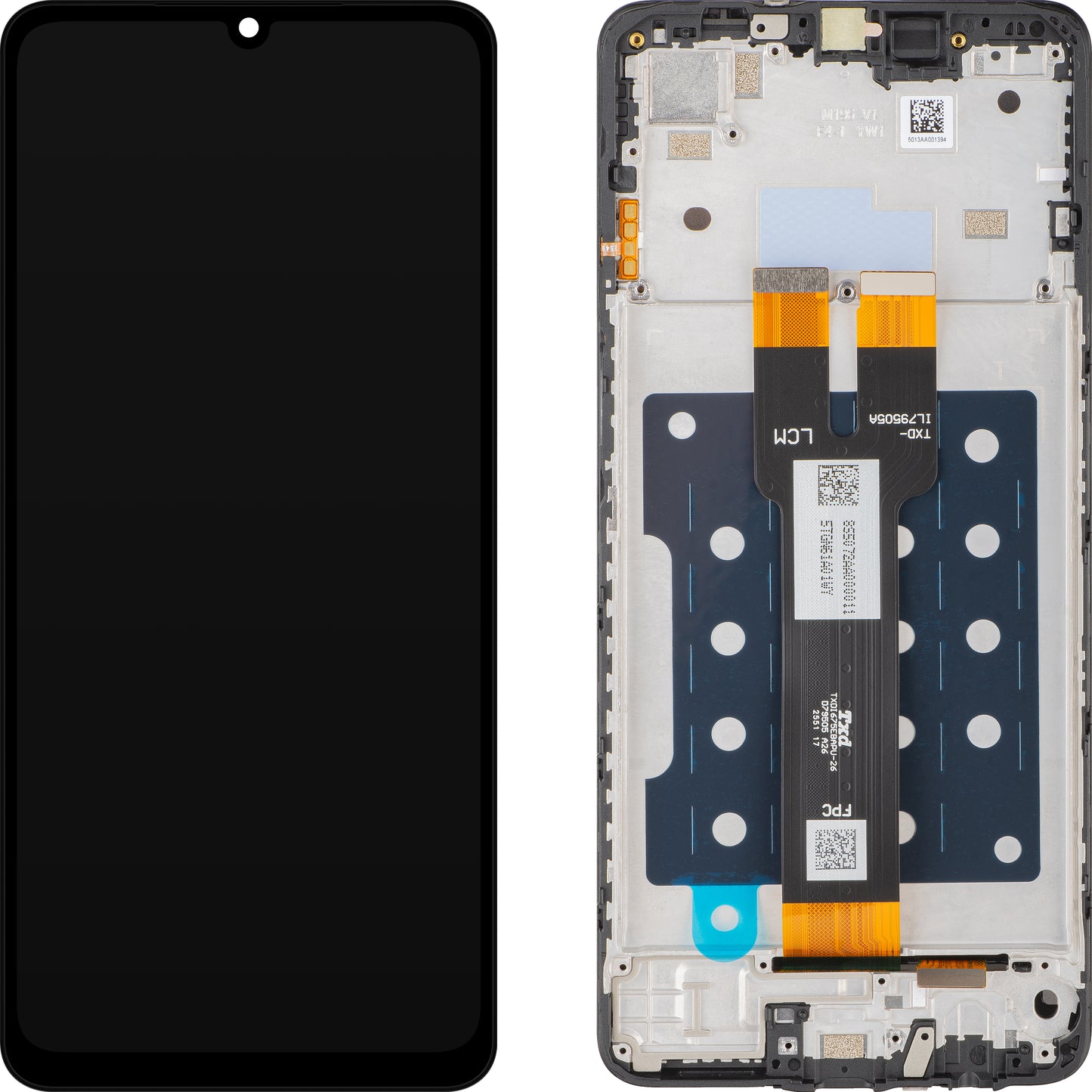 Samsung Galaxy A07 Touchscreen-Display mit Rahmen, Schwarz, Service Pack GH81-28713A