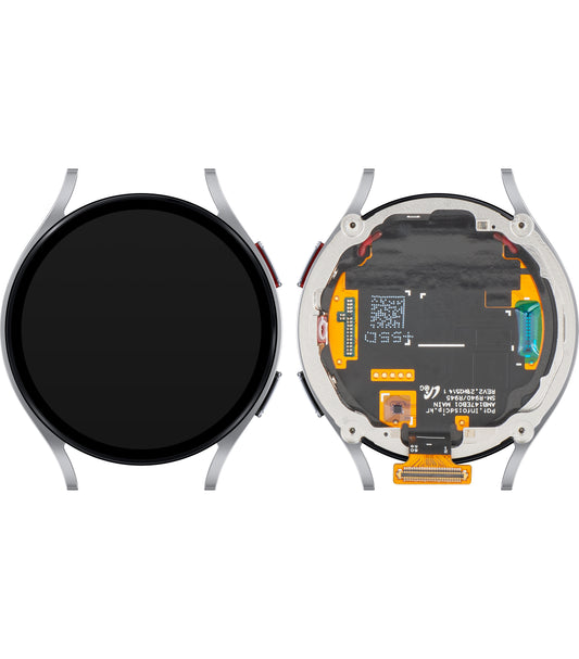 Samsung Galaxy Watch6 44mm Touchscreen-Display mit Rahmen, LTE-Version, Silber, Service Pack GH97-28838C