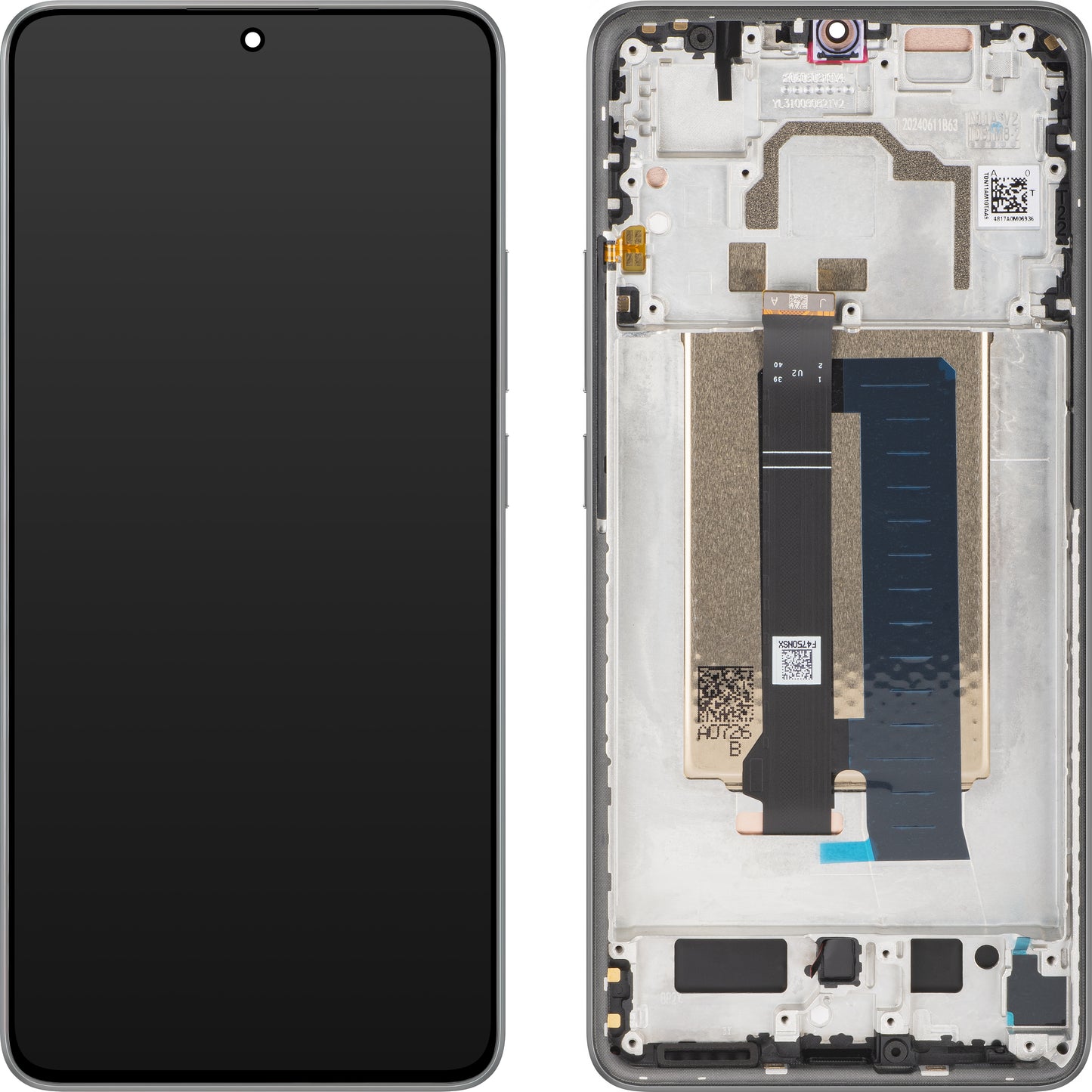 Display mit Touchscreen Xiaomi Poco X6 Pro, mit Rahmen, Grau, Service Pack 560001N11A00