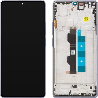 Display mit Touchscreen Xiaomi Redmi Note 14S, mit Rahmen, Violett (Aurora Purple), Service Pack 56000200N6R00