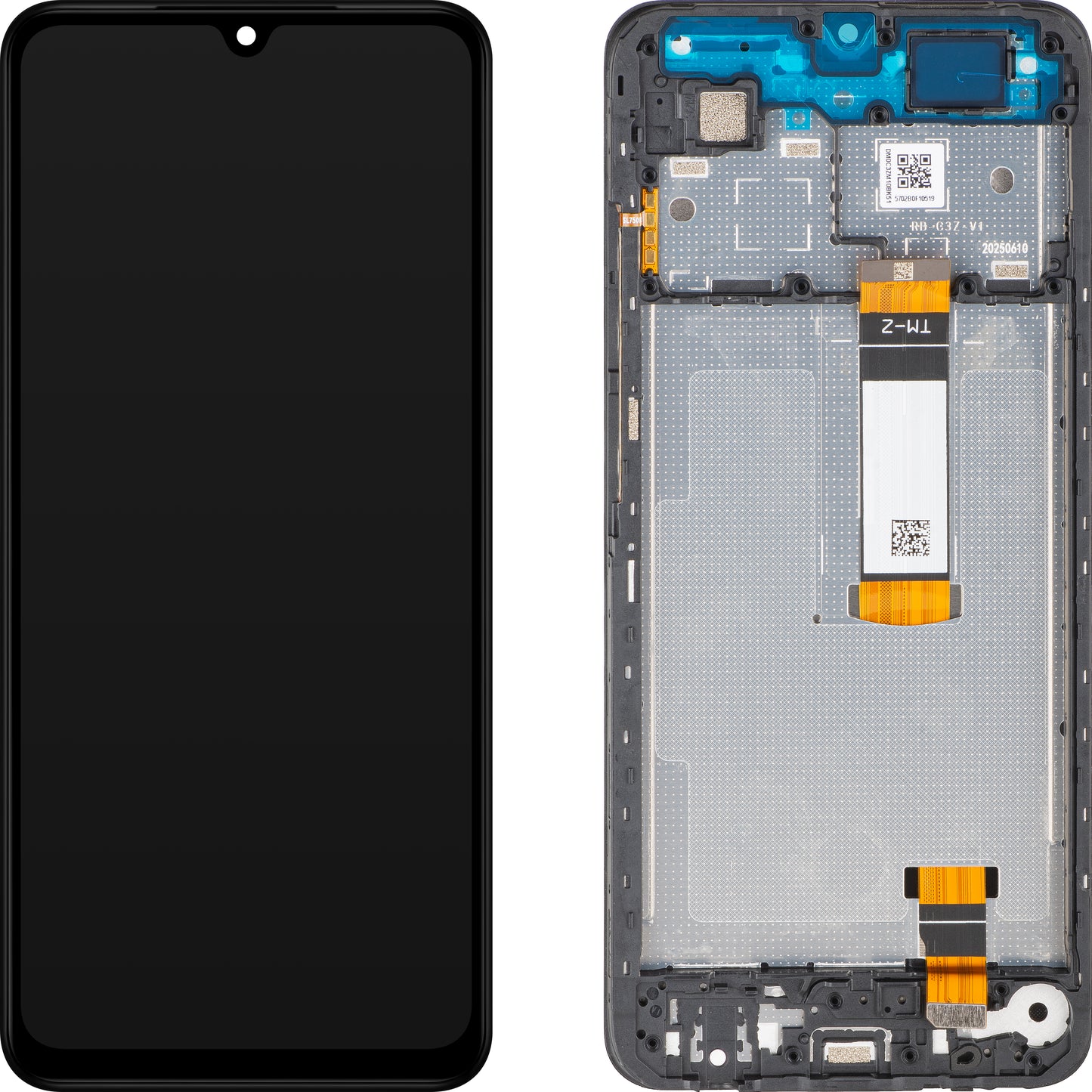 Touchscreen-Display Xiaomi Poco C71 / Redmi A5 4G, mit Rahmen, Long Flex Version, Schwarz, Swap 56000100C3Z00