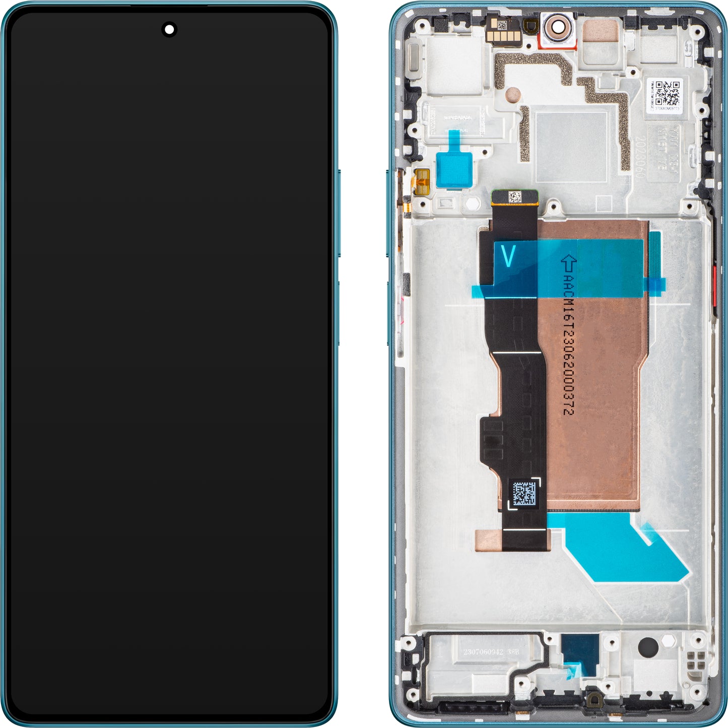 Touchscreen-Display Xiaomi Poco F5, mit Rahmen, Blau, Swap 560003M16T00