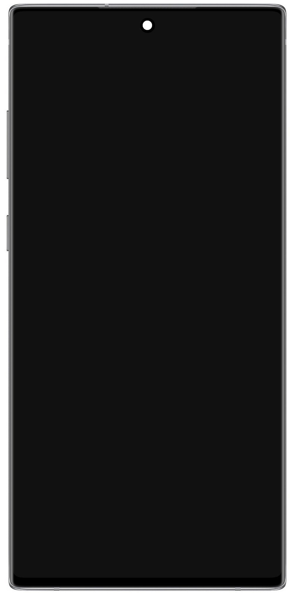 Touchscreen Display Samsung Galaxy Note10 N970, mit Rahmen, Silber (Aura Weiß), Service Pack GH82-20818C