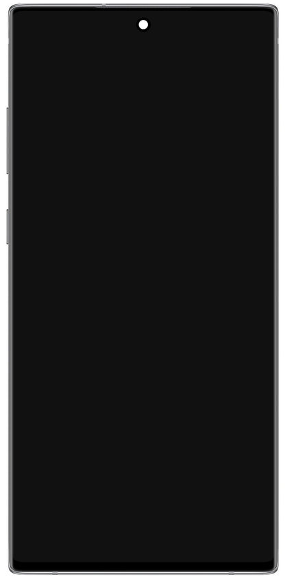 Touchscreen Display Samsung Galaxy Note10 N970, mit Rahmen, Silber (Aura Weiß), Service Pack GH82-20818C