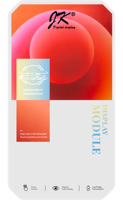 JK Touchscreen Display für Apple iPhone 12 / 12 Pro, mit Rahmen, In-Cell LCD Version, Schwarz